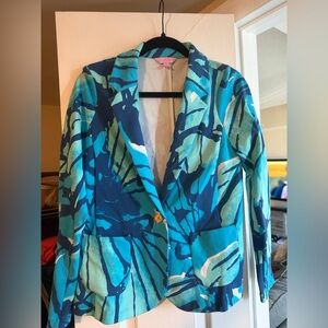 Lilly Pulitzer Tess Get Inky Blazer Jacket- Medium